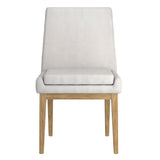 5. "Cortez Dining Chair, Set of 2, Beige Fabric and Natural - High-quality craftsmanship and timeless design"