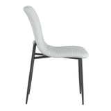 4. "Brixx Dining Chair Set - Light Grey Faux Leather - Contemporary Style"
