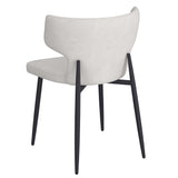3. "Olis Dining Chair, Set of 2, Beige Fabric and Black - Contemporary design with a touch of sophistication"