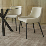 2. "Beige and Black Leg Bianca Dining Chair, Set of 2 - Stylish and Versatile Furniture"