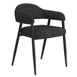 1. "Archer Dining Chair, Set of 2, in Charcoal Fabric and Black - Stylish and comfortable seating for your dining room"