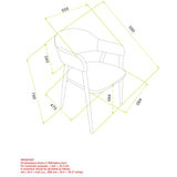 8. "Charcoal Fabric and Black Archer Dining Chair, Set of 2 - Elevate your dining space with modern style and comfort"