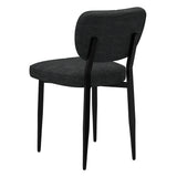 3. "Comfortable Zeke Dining Chair, Set of 2, in Charcoal and Black - Perfect for long meals"