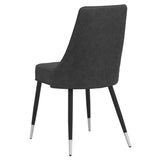 3. "Silvano Dining Chair, Set of 2 - Vintage Grey and Black design for a classic touch"