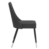 5. "Silvano Dining Chair, Set of 2 in Vintage Grey and Black - Durable construction for long-lasting use"