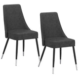 7. "Silvano Dining Chair, Set of 2 - Vintage Grey and Black upholstery for a sophisticated look"