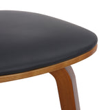 6. "Black Faux Leather and Walnut Zuni Dining Chair - High-Quality Craftsmanship"