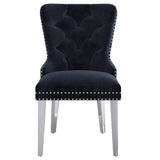 4. "Black and Chrome Chairs for Dining Room - Enhance your dining experience"