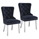 7. "Black and Chrome Chairs for Kitchen - Upgrade your dining area"