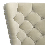 6. "Modern Ivory and Chrome Hollis Dining Chair, Set of 2 - Enhance Your Dining Experience"