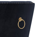 6. "Black and Gold Mizal Dining Chairs - Sleek Design for Contemporary Interiors"