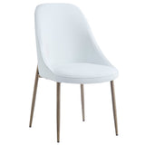 1. "Cleo Dining Chair, Set of 2, in White and Aged Gold - Elegant and Stylish Seating"