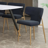 2. "Black and Aged Gold Akira Dining Chairs - Contemporary Design for Modern Interiors"