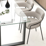 2. "Grey and Black Axel Dining Chairs - Enhance your dining space with modern elegance"