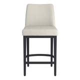 5. "Stylish Beige Faux Leather Counter Stool, Set of 2"