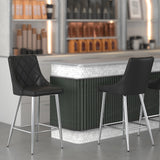 2. "Modern Devo 26" Counter Stool, Set of 2, in Black - Enhance your kitchen or bar area"