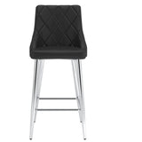 4. "Comfortable Devo 26" Counter Stool, Set of 2, in Black - Perfect for long conversations"