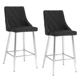 7. "Elegant Devo 26" Counter Stool, Set of 2, in Black - Elevate your home decor"