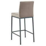 3. "Diego 26" Counter Stool, Set of 2 in Grey and Grey Leg - Comfortable seating with ergonomic backrest"
