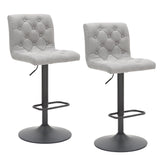 7. "Dex II Adjustable Air Lift Stool, Set of 2 in Grey and Black - Ergonomic design for optimal comfort"