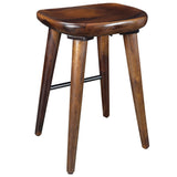 4. "Medium-sized walnut counter stool - Ideal for compact kitchens or bars"
