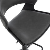 7. "Easy to clean Rover Adjustable Air Lift Stool in Charcoal and Black"