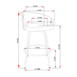 8. "Lavo 26" Counter Stool, Set of 2 - Black and Gold Finish for Chic Interiors"