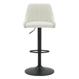 5. "Beige Fabric Swivel Stools - Enhance your space with these adjustable height stools, perfect for any room"