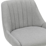6. "Adjustable Height Swivel Stool Set - Grey Fabric Upholstery for Modern Aesthetics"
