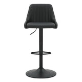5. "Black Faux Leather Stool Set - Modern and elegant seating solution for home or office"