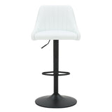 5. "White Faux Leather Stool Set - Modern and elegant seating solution for any space"