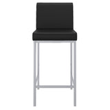 5. "Porto 26" Counter Stool, Set of 2 in Black and Chrome - Adjustable height for customizable comfort"