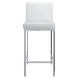 5. "Porto Counter Stools in White and Chrome - Comfortable and durable seating option"