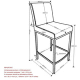 8. "Porto 26" Counter Stool, Set of 2 - Easy to clean and maintain for everyday use"