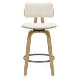 5. "Beige Fabric Upholstery - Enjoy a cozy and inviting seating experience with the Zuni 26" stool"