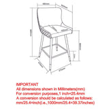 8. "Affordable Xander 26" Counter Stool, Set of 2, in Black - Great value for money"