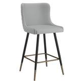 1. "Xander 26" Counter Stool, Set of 2, in Light Grey - Sleek and stylish seating option"