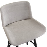 6. "Grey Fabric and Black Counter Stools - Set of 2 with Swivel - Ideal for small spaces"
