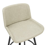 6. "Swivel Counter Stools in Vintage Ivory Faux Leather - Set of 2"