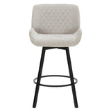 5. "Black and Grey Fabric Counter Stools - Add a touch of sophistication to your home decor"