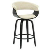 1. "Holt 26" Counter Stool in Beige Fabric and Black - Stylish and comfortable seating option"