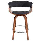4. "Charcoal and Walnut Counter Stool - Enhance your home decor with this elegant piece"