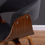 6. "Charcoal and Walnut Counter Stool - Ideal for small spaces and compact kitchens"