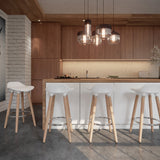 2. "White and Natural Counter Stools - Enhance Your Kitchen Décor with Trex 26" Set of 2"