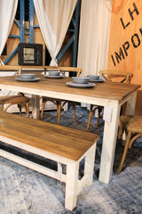 6. "Handcrafted Provence Bench - Made with attention to detail"