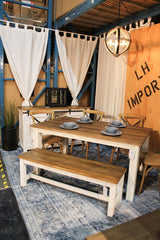 7. "Provence Bench with Cushions - Enjoy added comfort while lounging"