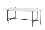 1. "Function Rectangular Coffee Table - White Marble/Black Base - Sleek and modern design"