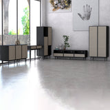 8. "Compact Cane Console Table - Ideal for Small Spaces"