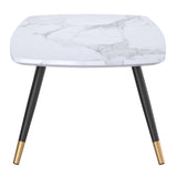 4. "White and Black Rectangular Coffee Table - Perfect for small to medium-sized spaces"