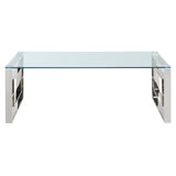 3. "Contemporary Eros Coffee Table in Silver - Enhance your home decor"